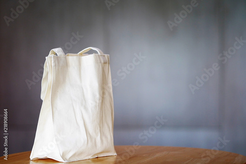White calico tote bag