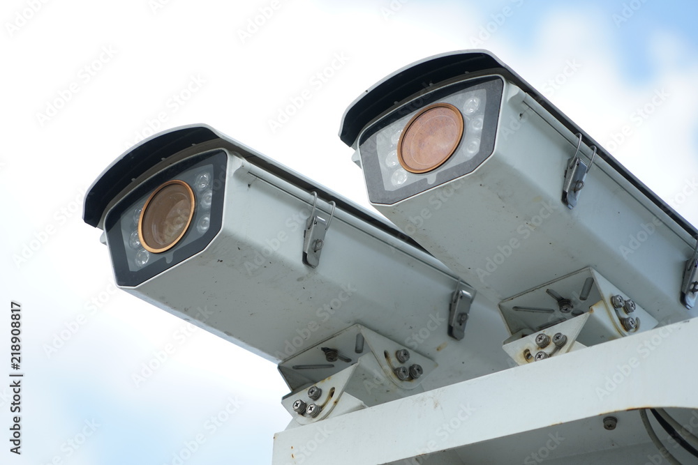 Surveillance cameras on the street Surveillance cameras on the street