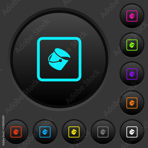 Fill object dark push buttons with color icons