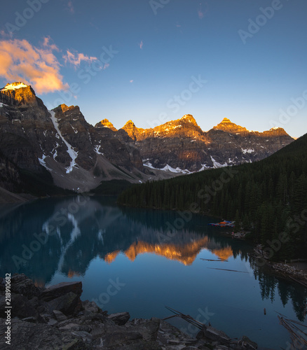 Sunrise at Moraine Lake