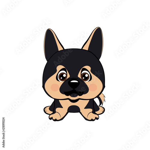 Vector illustration of Angry Dog