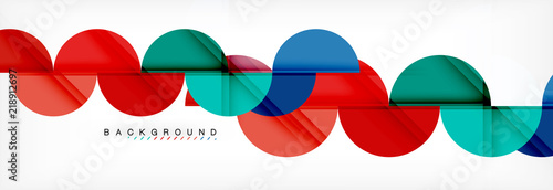 Circle abstract background, geometric illustration