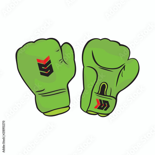 green boxing gloves