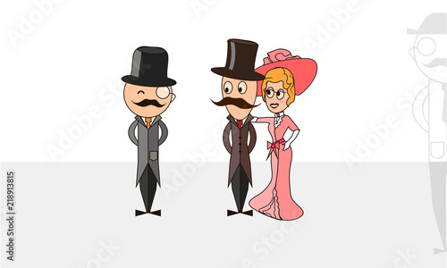 ladies and gentlemen 80th illustration