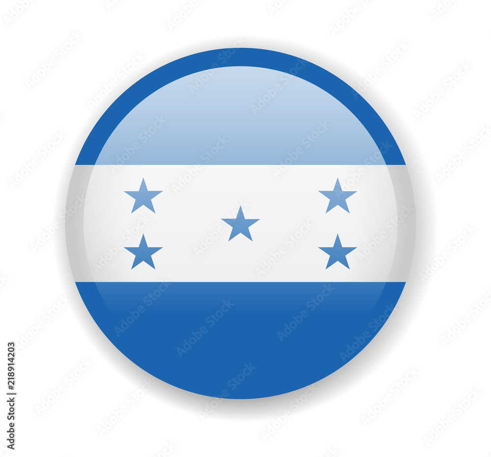 Honduras flag. Round bright Icon on a white background Honduras flag. Round bright Icon on a white background