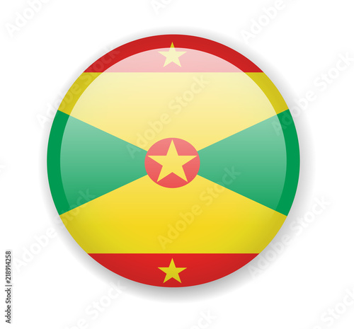 Grenada flag. Round bright Icon on a white background Free Download Grenada flag. Round bright Icon on a white background - GFXLoad