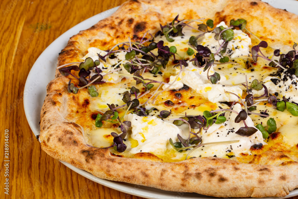 Pizza with mozzarella Pizza with mozzarella