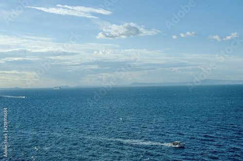 Panoramic sea view from Sorrento, Italy Travel destination © tanialerro