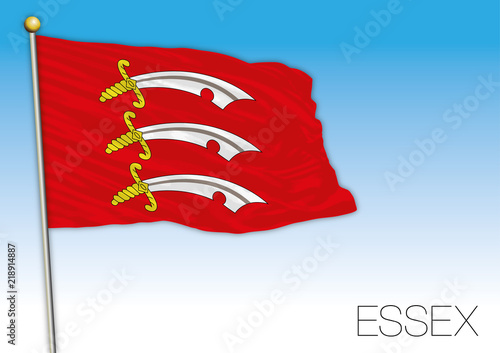 Essex regional flag, United Kingdom, vector illustration