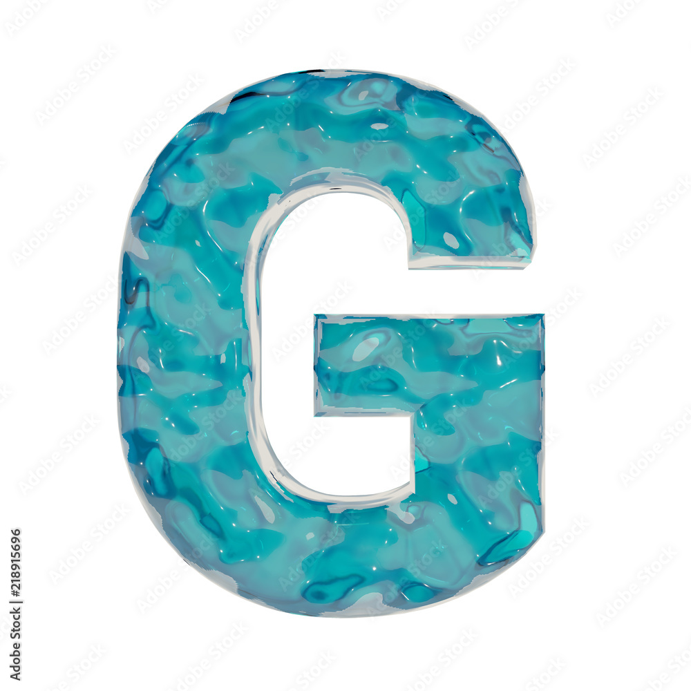 Liquid letter, 3D rendering Liquid letter, 3D rendering
