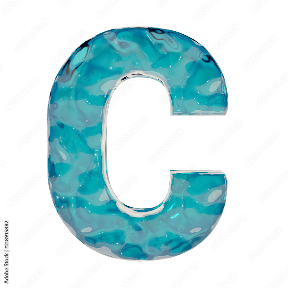 Liquid letter, 3D rendering Liquid letter, 3D rendering