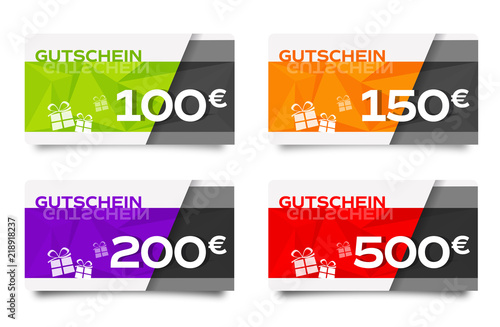 Gutscheine / Gutschein - 100, 150, 200, 500 euros