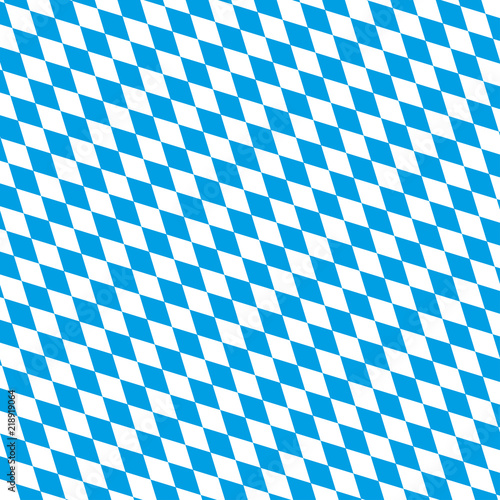 Oktoberfest Cover in bayrischen Farben mit Rautenmuster