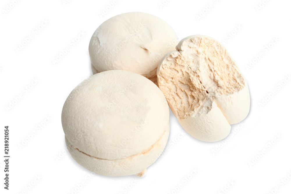 White marshmallows with taste of latte White marshmallows with taste of latte