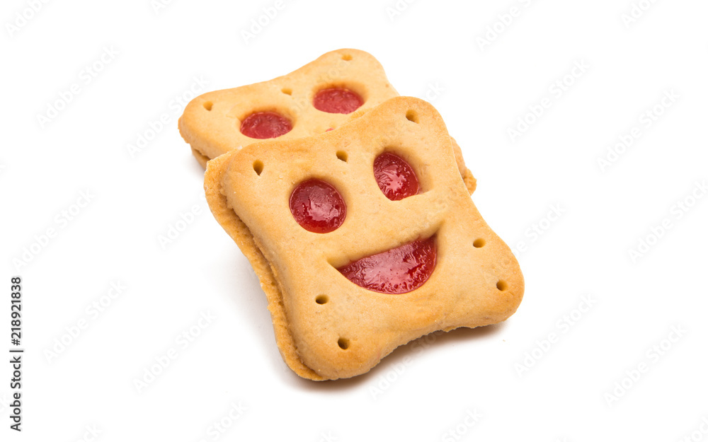 biscuits with jam isolated biscuits with jam isolated