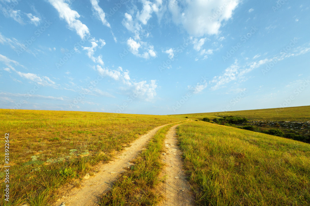 Blue sky and beautiful cloud. Plain landscape background Blue sky and beautiful cloud. Plain landscape background