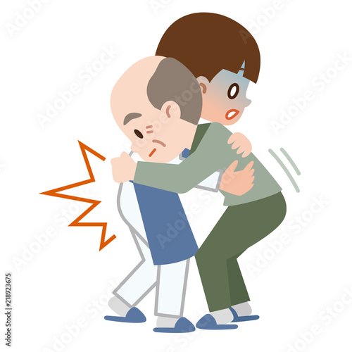 介護福祉士とシニア ギックリ腰