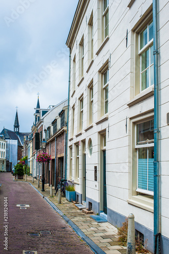 The historic center of Utrecht with typical colonial houses. Utrecht is the fourth largest city in the Netherlands.