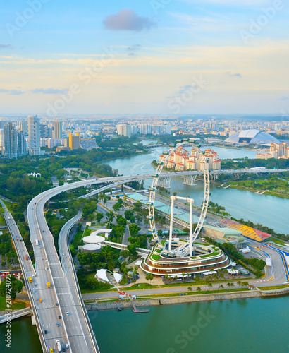 Singapore skyline, Ferries ...