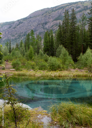 Geyser lake in the Altai