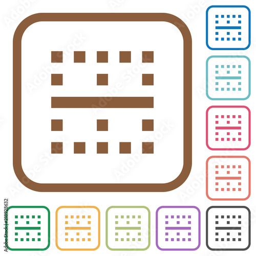 Horizontal border simple icons