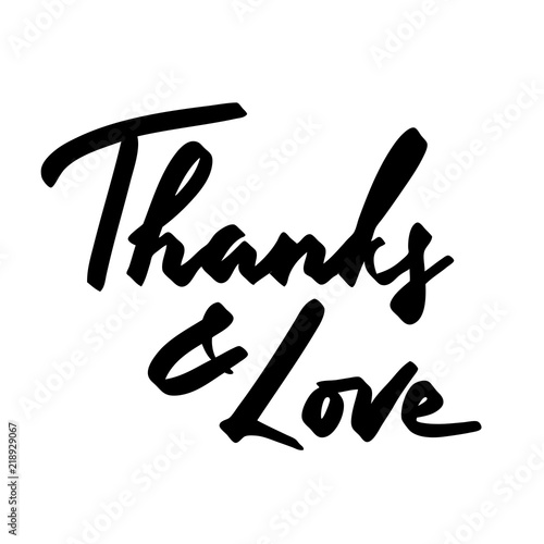 Hand drawn lettering for saying Thank you! on Thanksgiving Day. Vector decor elements for card and poster design. 