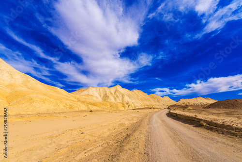 View of Death Valley, California, USA. Copy space for text.