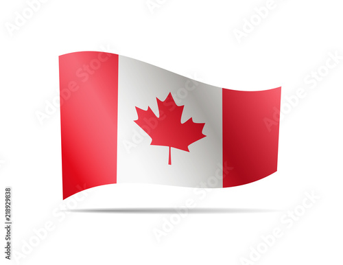 Waving Canada flag in the wind.