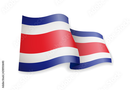 Waving Costa Rica flag on white background. Free Download Waving Costa Rica flag on white background. - GFXLoad