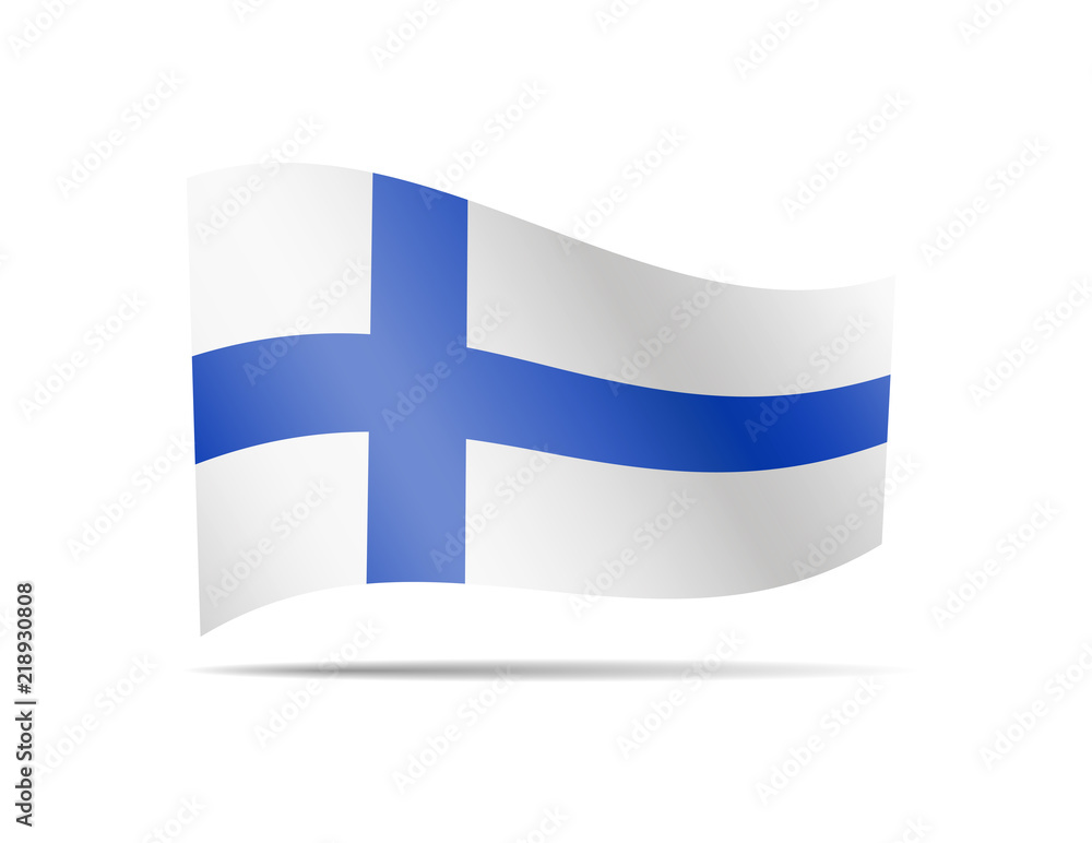 Waving Finland flag in the wind. Waving Finland flag in the wind.