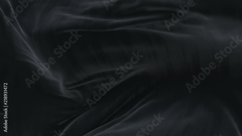 4k seamless Wave black satin fabric Background.Silk cloth fluttering in the wind.tenderness and airiness.3D digital animation of a waving cloth. photo