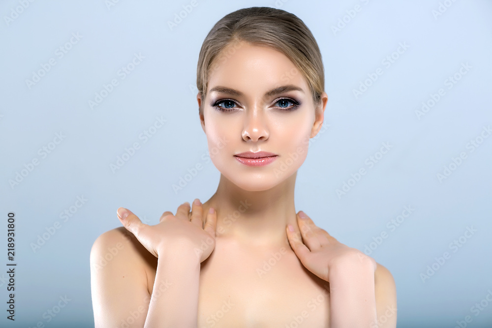 Beautiful woman cosmetic face healthy skin and hair Beautiful woman cosmetic face healthy skin and hair