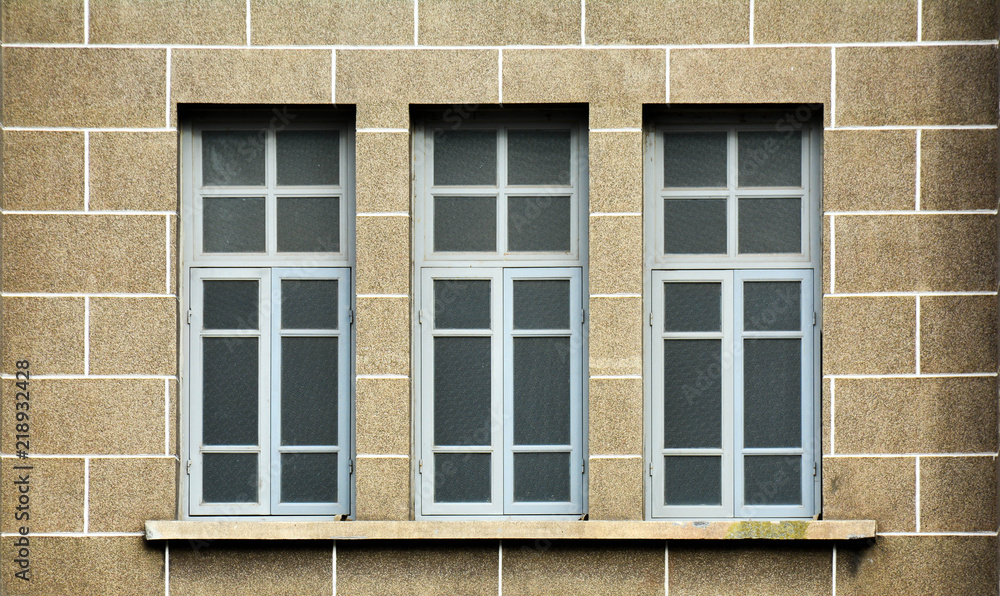 antique grey wood window