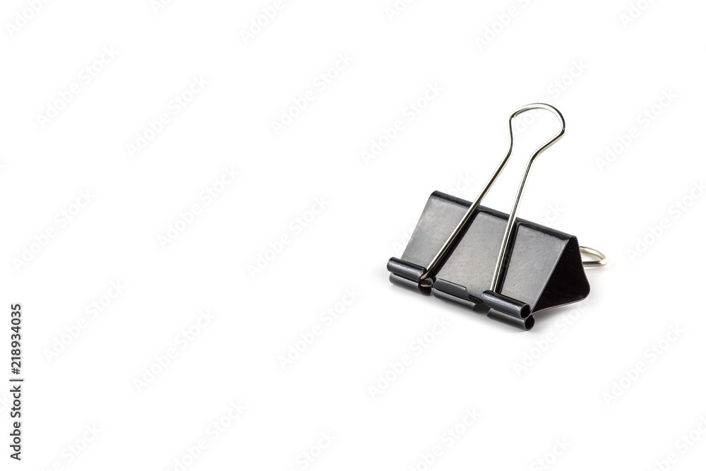 black Paper Clips isolated on White black Paper Clips isolated on White