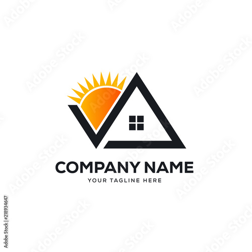 real estate logo design vector, house abstract concept icon symbol