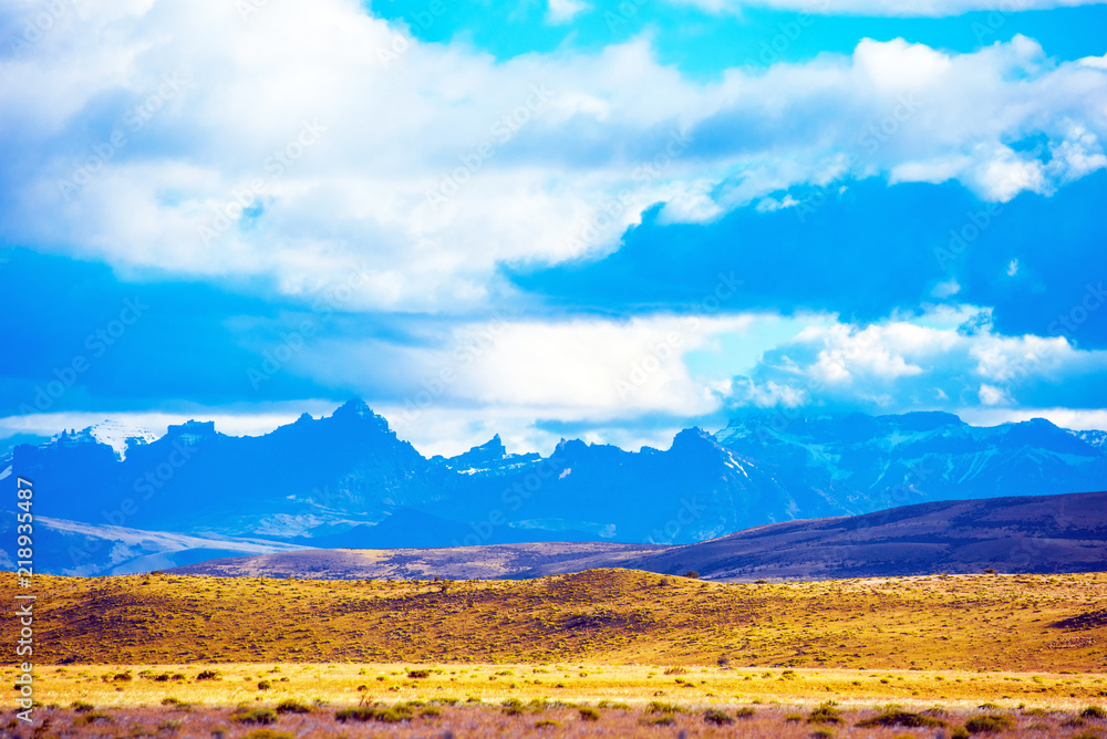 View of the mountain landscape, Patagonia, Chile.