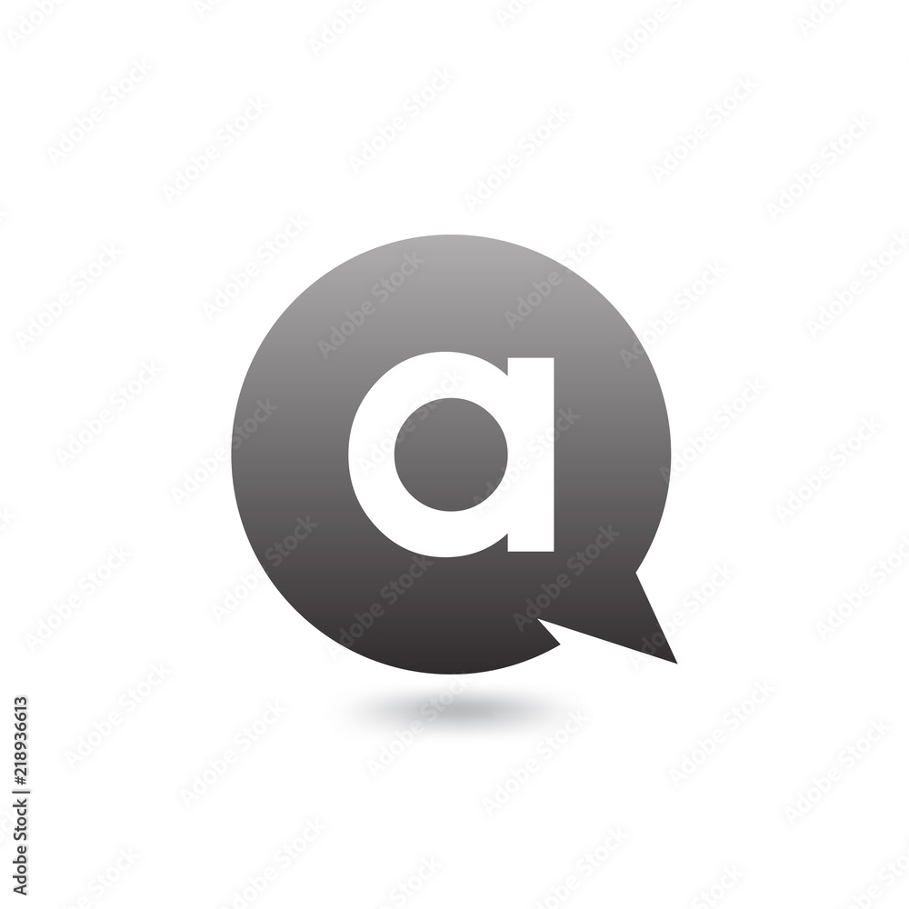 a letter with Circle Talk Logo icon vector a letter with Circle Talk Logo icon vector