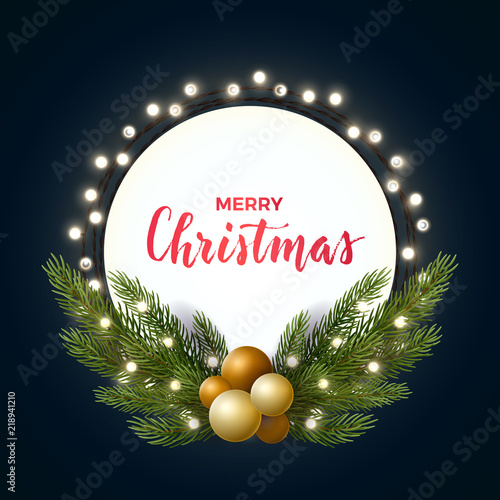Round Christmas design with...