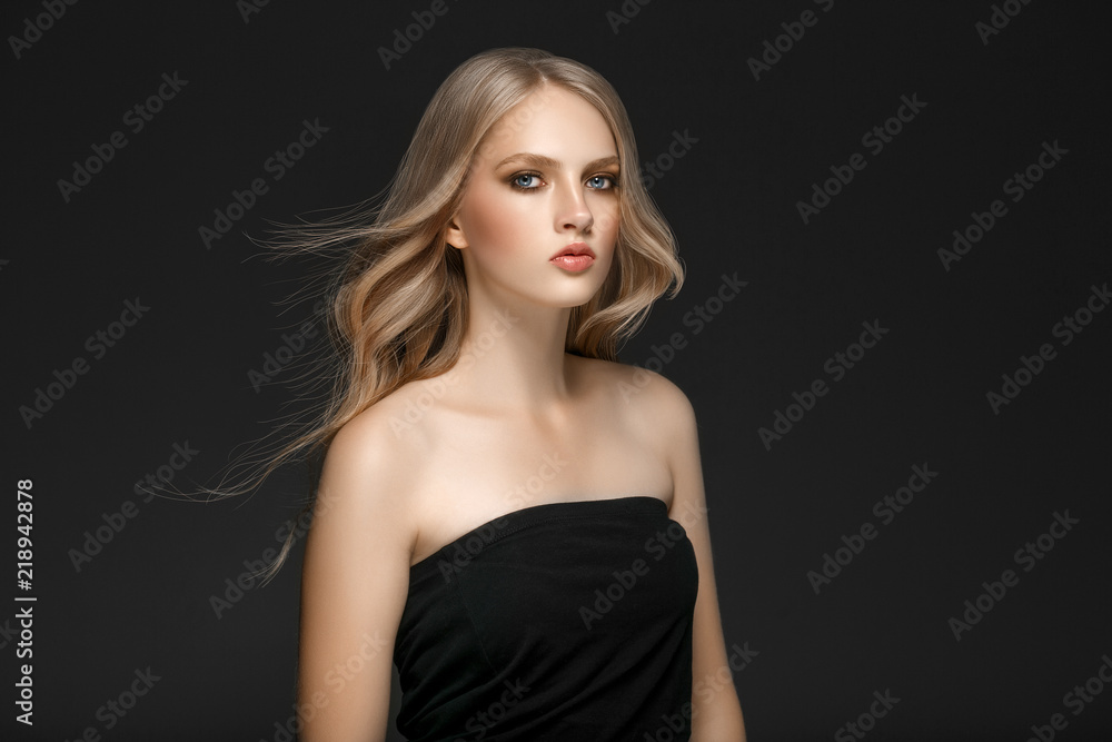 Beautiful Woman Face Portrait Beauty Skin Care Concept with long blonde hair Beautiful Woman Face Portrait Beauty Skin Care Concept with long blonde hair