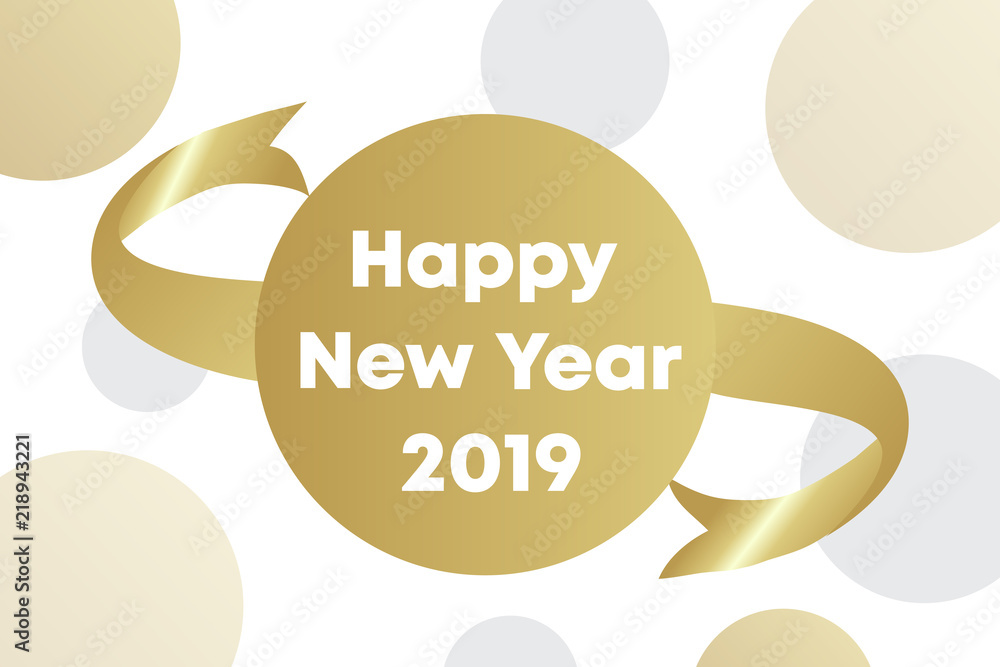 Silvester 2019 Happy New Year Sticker Adobe Stock