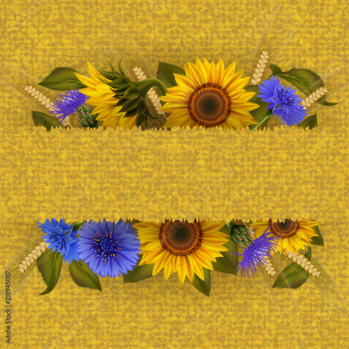 Fototapeta Naklejka Na Ścianę i Meble -  Floral card template