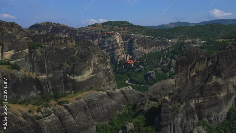 Meteora Beautiful Stone shapes and Mountains with Monastery on them in Greece Meteora Beautiful Stone shapes and Mountains with Monastery on them in Greece