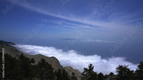 Mountain Ainos from the top of Kefalonia Greece photo