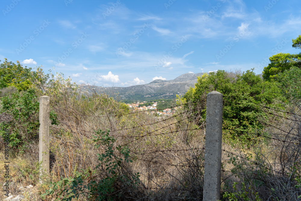 Fototapeta premium Landscape near sea in the Srebreno district , Croatia.