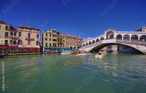 Rialto bridge in Venice city, Italy. day scene