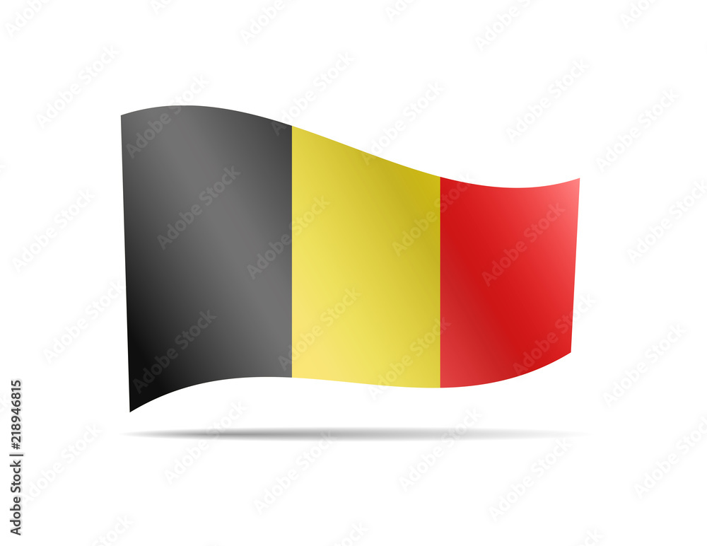 Fototapeta premium Waving Belgium flag in the wind.
