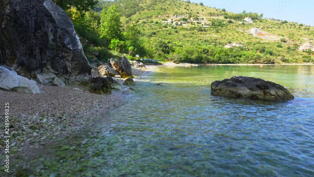 Olimpia Beach on Kefalonia Island Greece in a sunny day Olimpia Beach on Kefalonia Island Greece in a sunny day