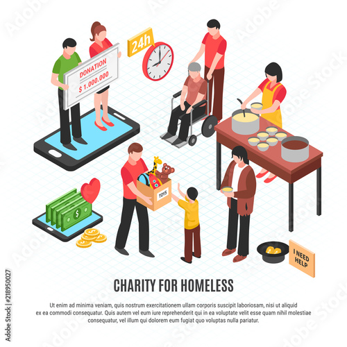 Charity For Homeless Design Concept