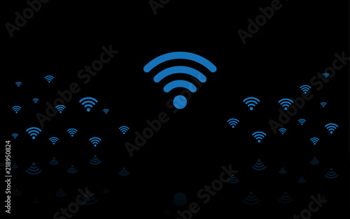WLAN - Reflektierend Schwarz
