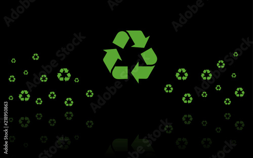 Recycling - Reflektierend Schwarz